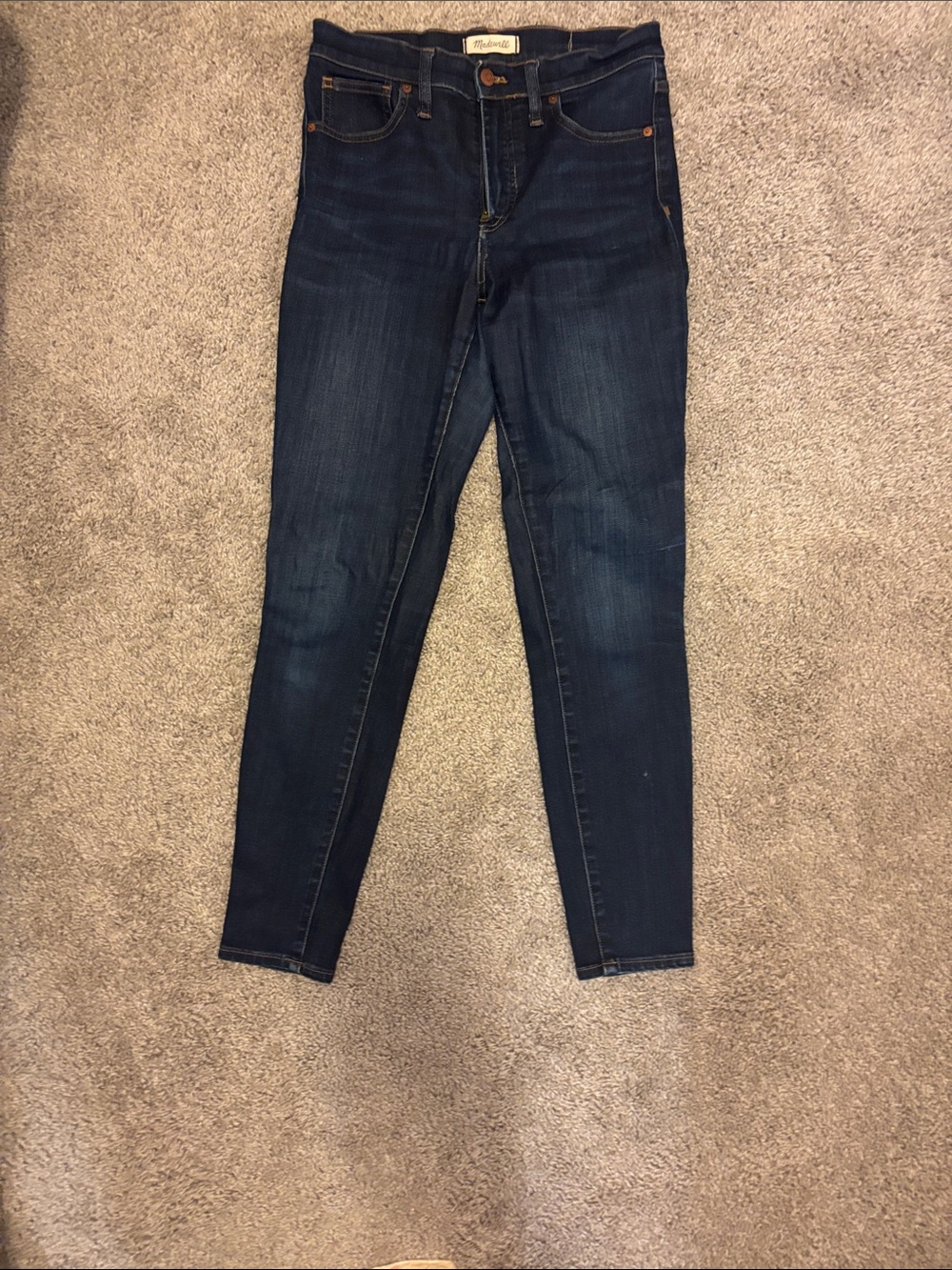 Madewell Dark Blue, 9in High Rise, Skinny Jeans
